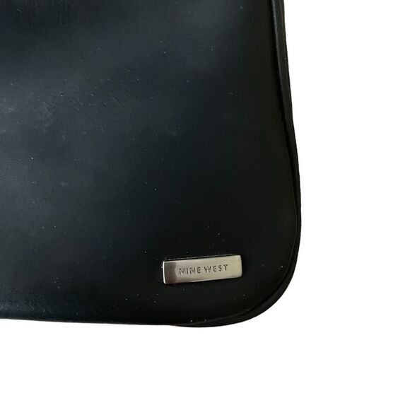 Vintage 90s Y2K Nine West Black Leather Mini Shoulder Bag - Picture 2 of 6